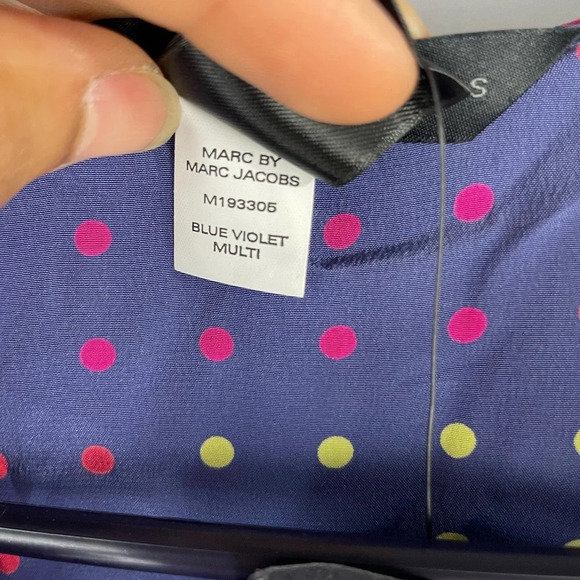 NWT Marc by Marc Jacobs Polka dots Ruffled 100% Silk Dress $358 Size 4 - Picture 14 of 16